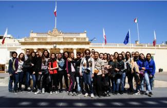 Notre groupe en visite à La Valette, capitale maltaise.