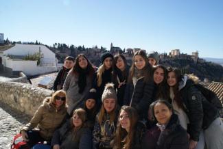 Le groupe à Grenade pour visiter l'Alhambra
